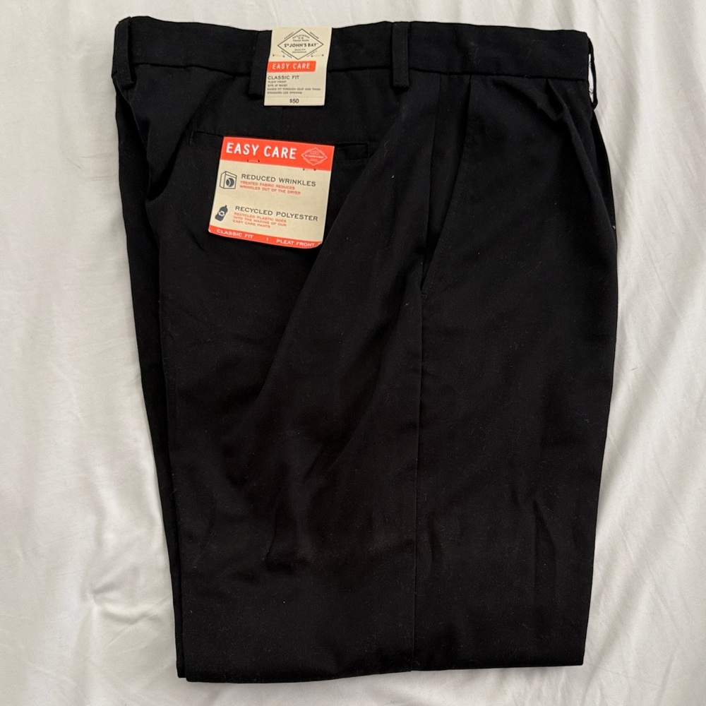 NWT St. John's Bay Classic Fit Black Pants